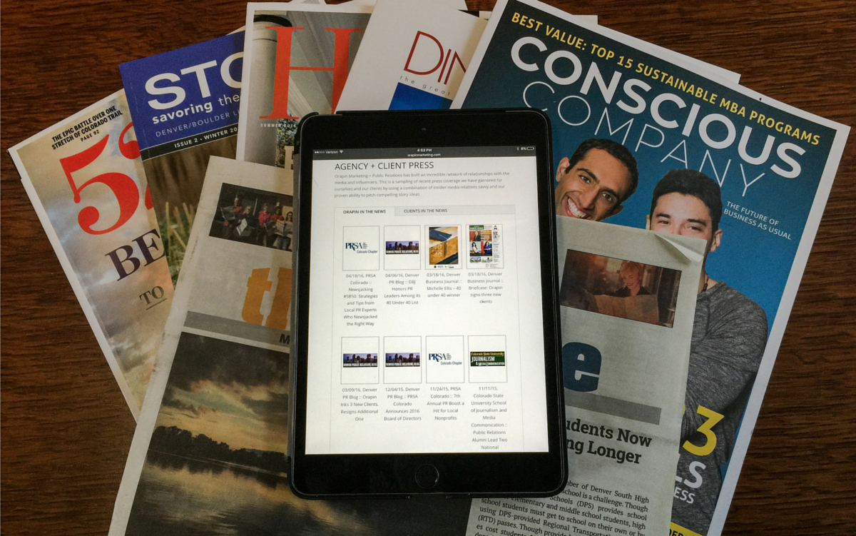 Online Media Room on iPad and Press Outlets